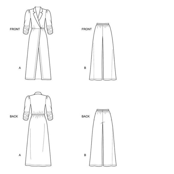 Simplicity Sewing Pattern 8985 R11380 MIMI G Duster Dress Pants Size 20W-28W - Picture 3 of 5